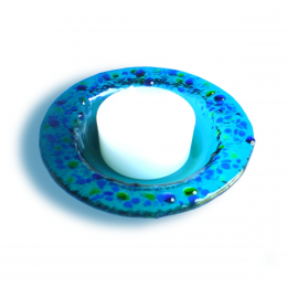 Portacandela azzurro - serie lapilli Portacandela azzurro - serie lapilli