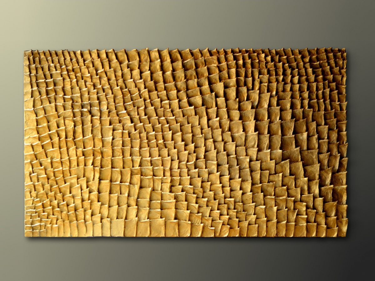 Quadri materici | Quadro in rilievo foglia oro | LivingDECO\' Quadri materici | Quadro in rilievo foglia oro | LivingDECO\'