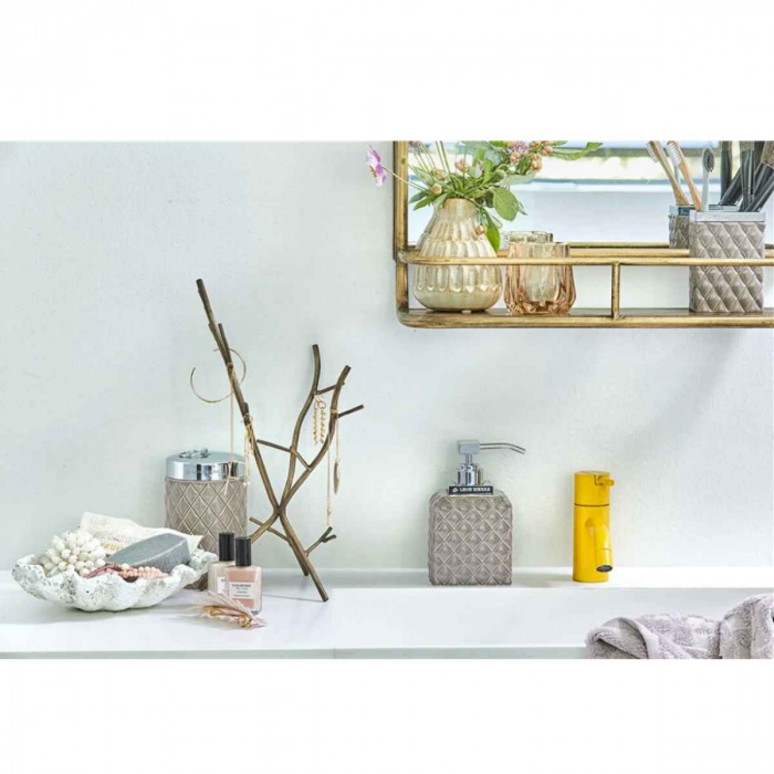 Portia - Dispenser in ceramica marrone