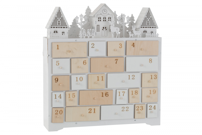 Burg - calendario Avvento con led e paesaggio invernale