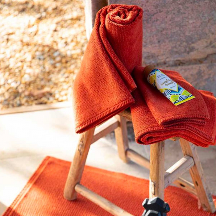 Bora Rooibos - Asciugamano in cotone rosso