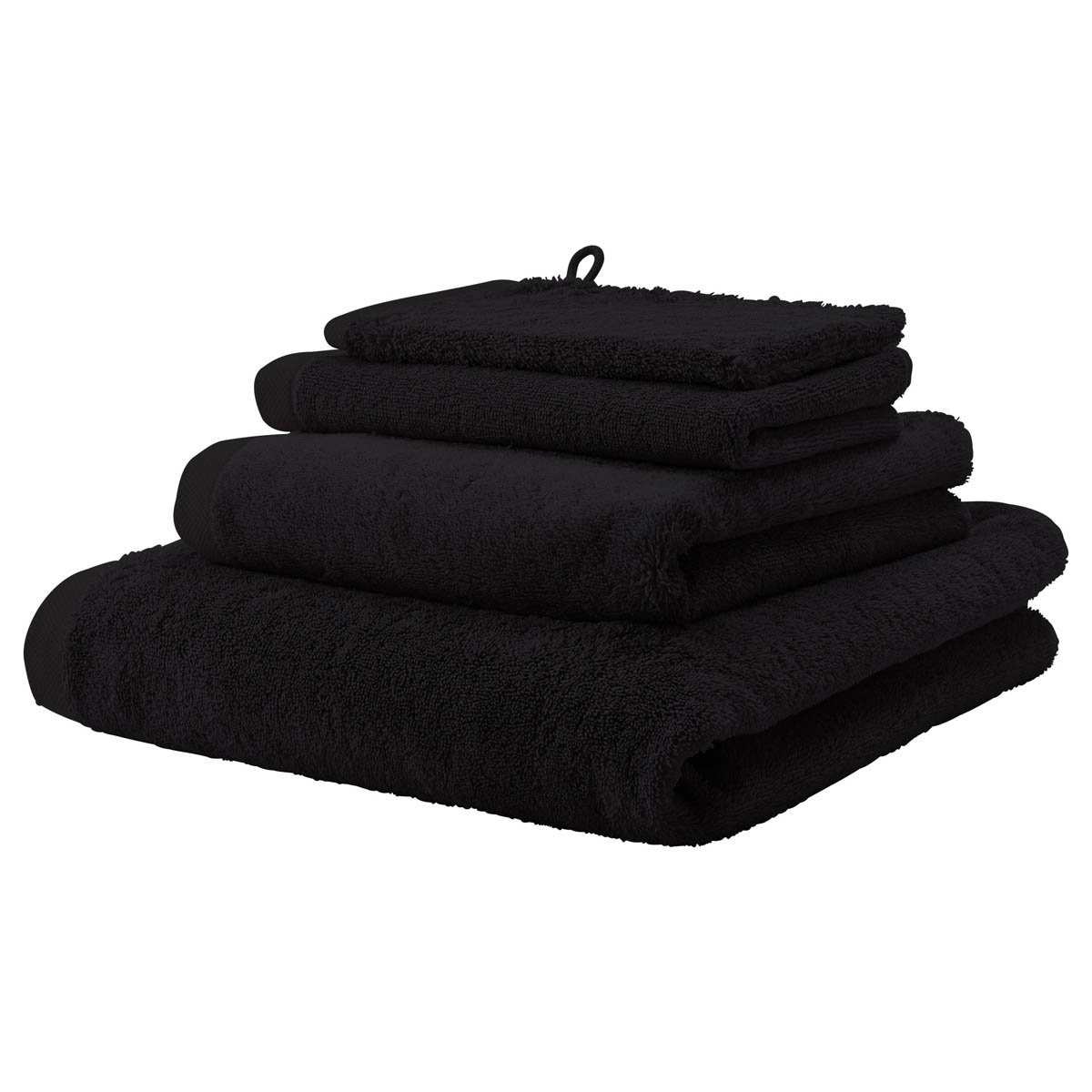 Asciugamano nero London Aquanova - LivingDecò