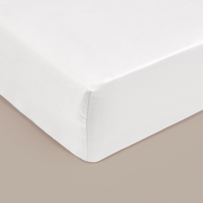 Bamboo - lenzuolo con angoli in bambù bianco 90 x 200