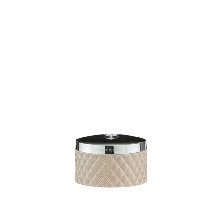 Portia - contenitore basso in ceramica marrone