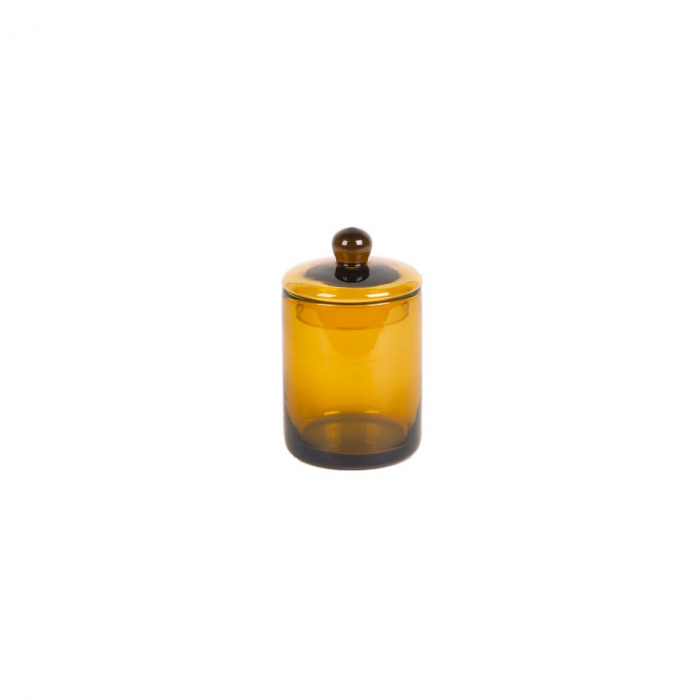 Mika - barattolo in vetro giallo ambra