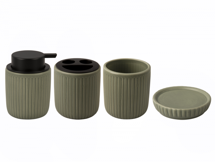 Neat - set accessori verde oliva