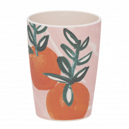 Bicchiere in bamboo Sicilian Summer Pink Orange
