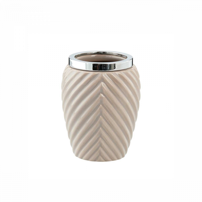 Milda - Bicchiere portaspazzolino ceramica marrone
