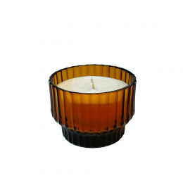 Sunday touch - candela profumata con portacandela in vetro ambra