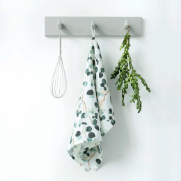 Eucalyptus - set 2 canovacci in lino ramage a foglie Eucalyptus - set 2 canovacci in lino ramage a foglie