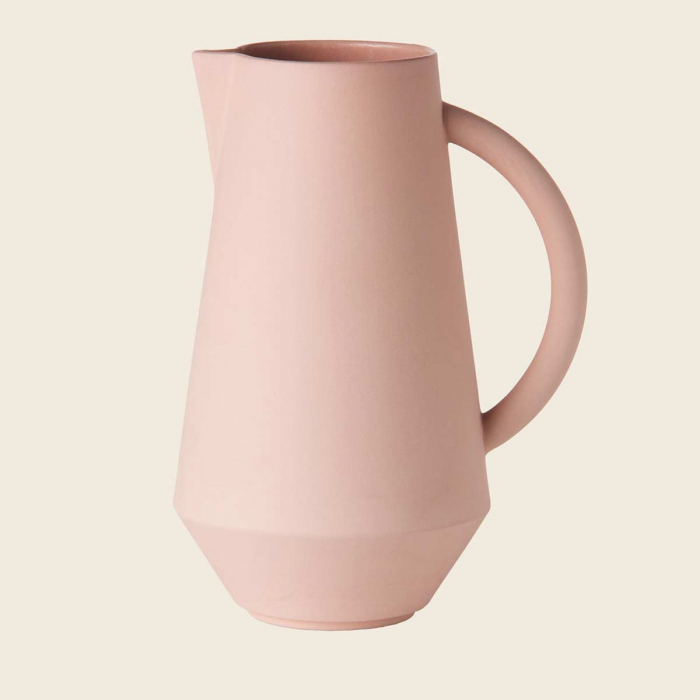 Caraffa in ceramica rosa corallo