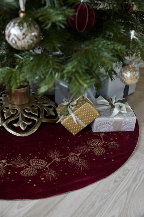 Cavia - piedistallo rotondo oro chiaro per albero di Natale