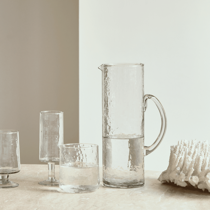 Hammered - bicchieri da Champagne in vetro trasparente, set di 4