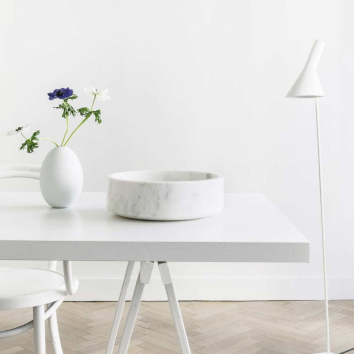 Forte medium - ciotola in marmo bianco