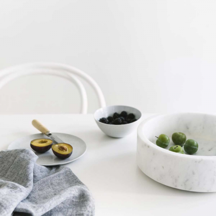 Forte medium - ciotola in marmo bianco