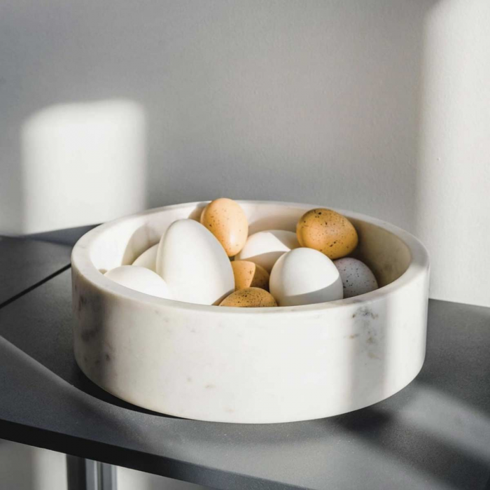 Forte medium - ciotola in marmo bianco