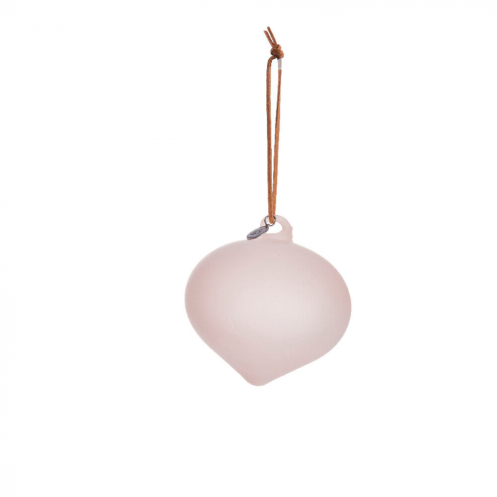 Clarinne - set 6 palline vetro opaco rosa polvere