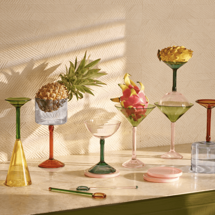 Party - set due miscelatori per cocktail in vetro