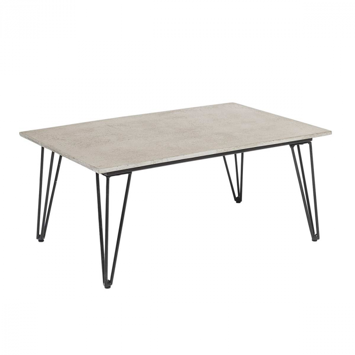 Mundo - coffee table con top in cemento