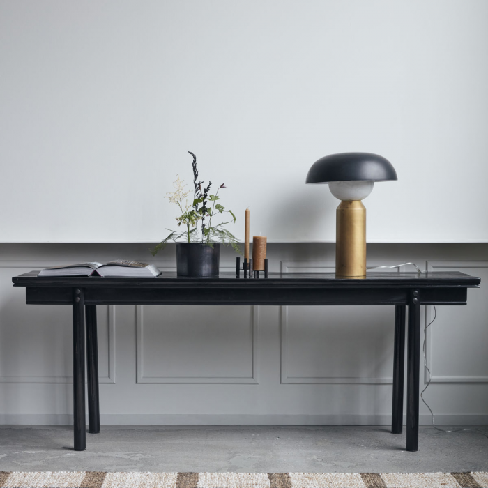 Barki -  consolle nera in legno verniciato