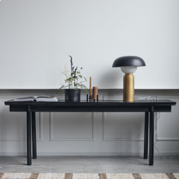 Barki -  consolle nera in legno verniciato