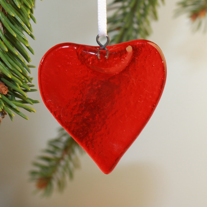 Decorazione vetro Murano - cuore rosso