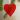 Decorazione vetro Murano - cuore rosso