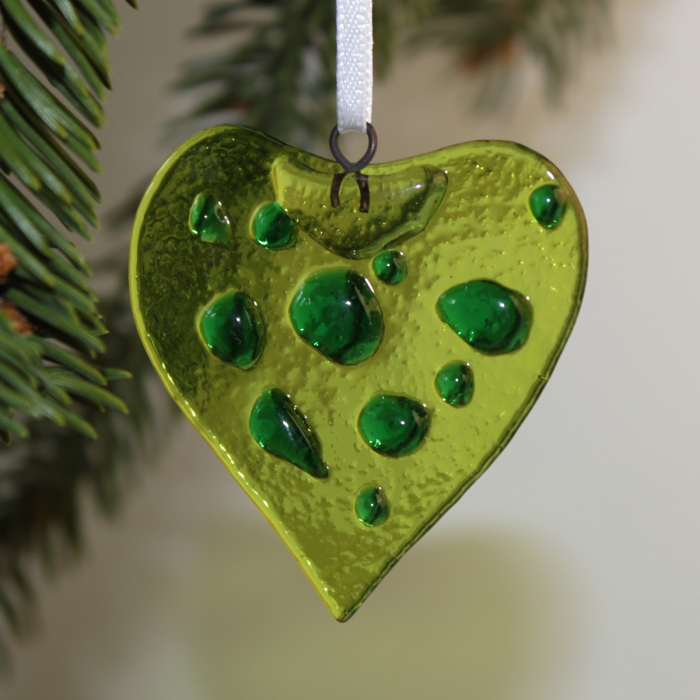 Cuore - decorazione natalizia in vetro di Murano