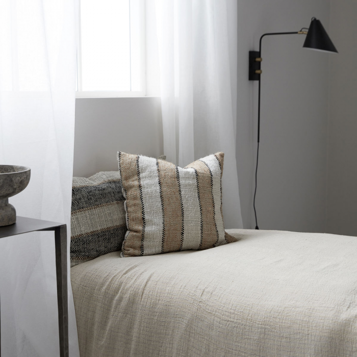 Linn - cuscino a righe arancioni