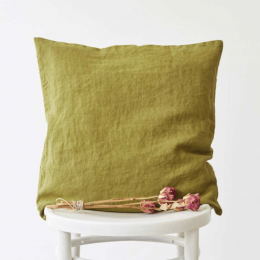 Silvae - cuscino in lino moss green