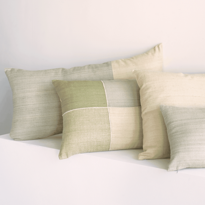 Silk Silence - Cuscino bicolore