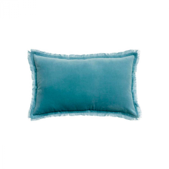 Fara Quartz - Cuscino in velluto azzurro