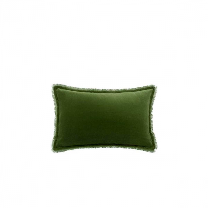 Fara Eucalypte - Cuscino in velluto verde