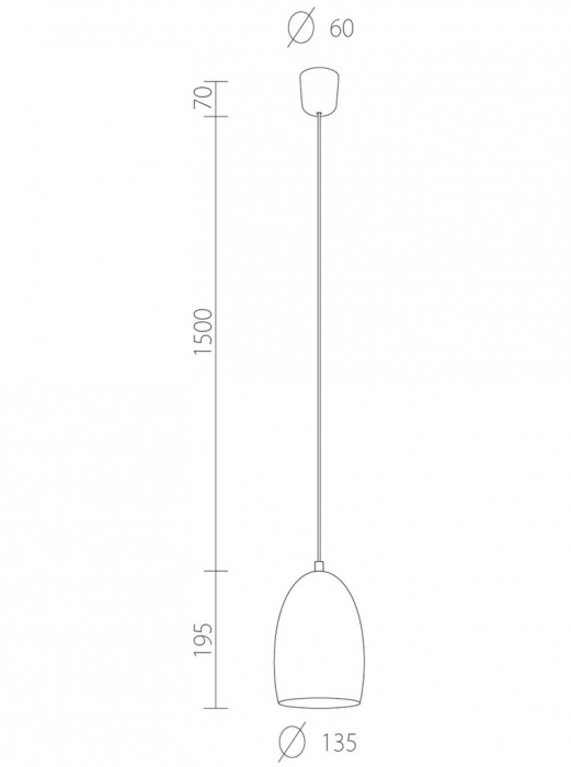 Lampadario UME 1/S - Copper Black