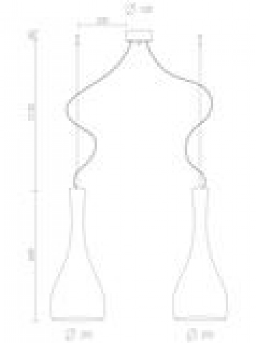 Lampadario ITTEKI 2/S - Opal Glossy