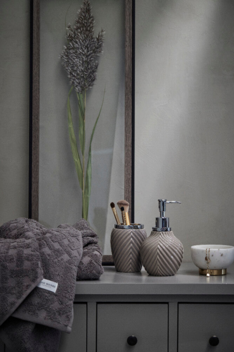 Milda - Dispenser sapone in ceramica marrone