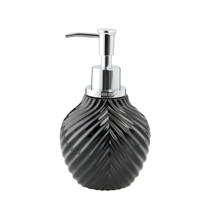 Milda - Dispenser sapone nero in ceramica
