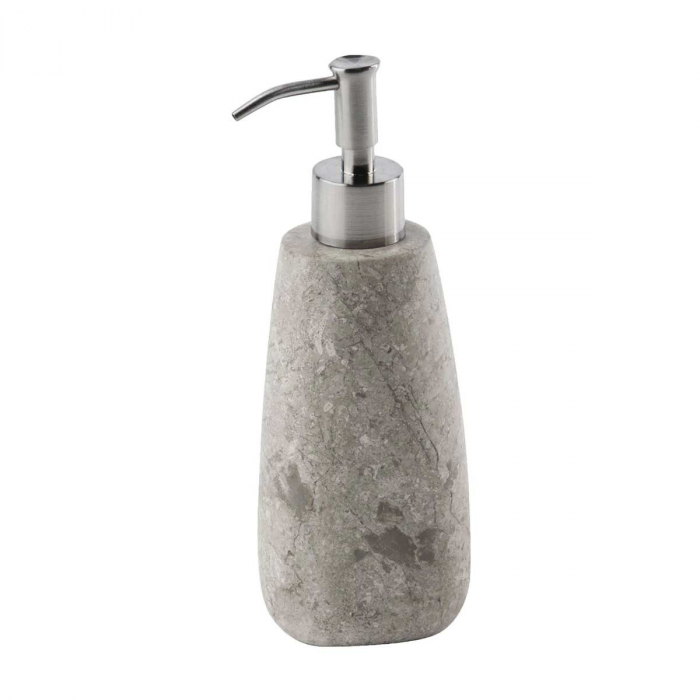 Conor - Set Dispenser sapone e porta spazzolini in pietra naturale