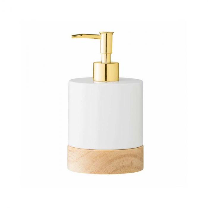 Dispenser per sapone in porcellana bianca