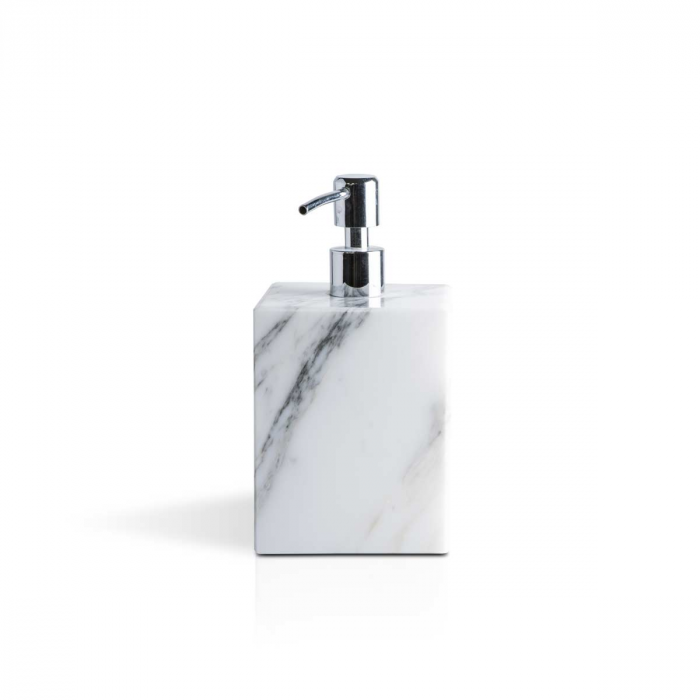 Squared - Dispenser sapone in marmo bianco