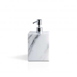 Squared - Dispenser sapone in marmo bianco