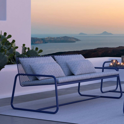Lolita - divano da esterno in metallo blu Lolita - divano da esterno in metallo blu