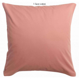 Linco - federa rosa quadrata in lino e cotone