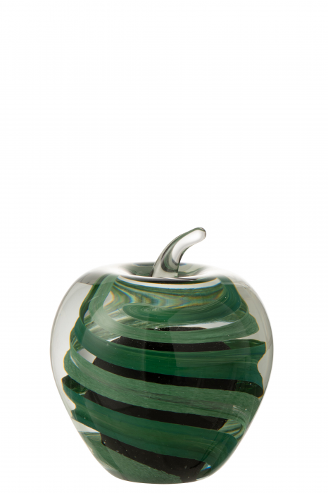 Greeny - Fermacarte Mela di vetro verde grande