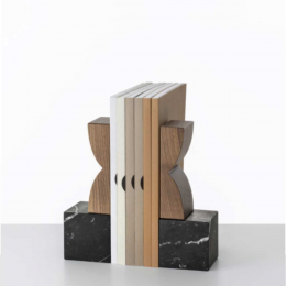 Constantin - fermalibri in legno e marmo