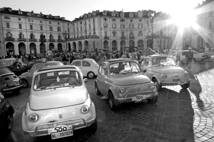 Fiat 500 in bianco e nero Fiat 500 in bianco e nero