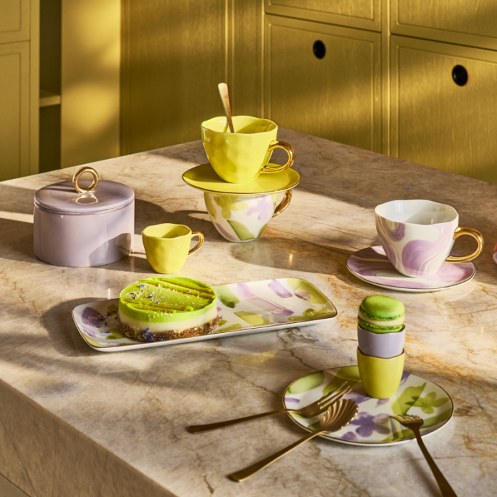 Good Morning - set 4 piatti verde lime - diametro 17 cm