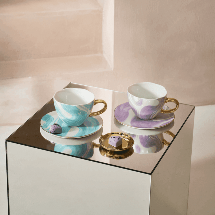 Good Morning - set 4 piatti Emerald Violet, 17 cm