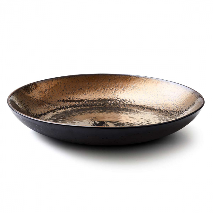 Bronze - grande piatto di portata metallizzato