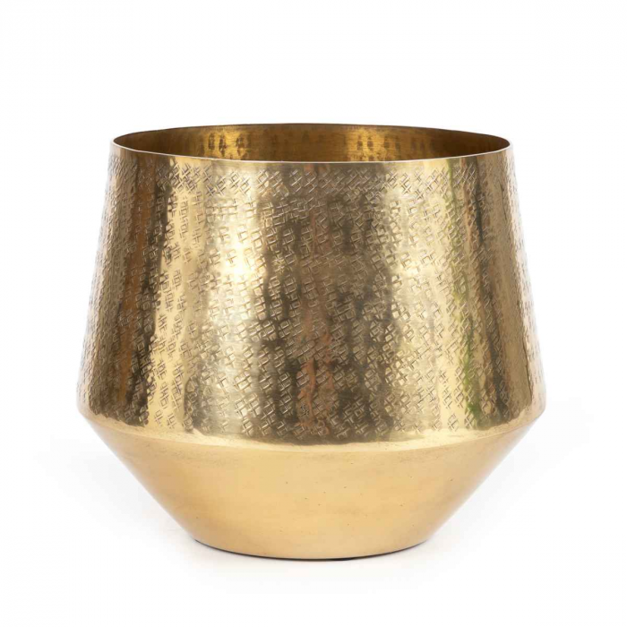 Hammered XL - portavaso per interni in ottone
